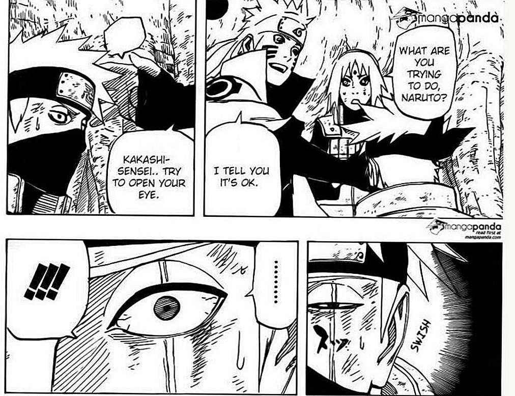 Després que Madara va robar el sharingan de Kakashi, no va ser possible que Naruto agafés l'ull esquerre d'Obito i el lliurés a Kakashi?