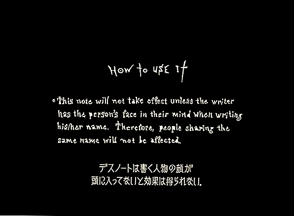 Pravidla pro montáž Death Note